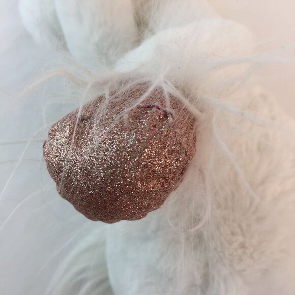 Inter-American White Unicorn Plush 16" Pink Sparkle Hooves Horn Stuffed Animal - Picture 5 of 7